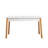 Modern Extendable Dining Table & Chairs Set (5 Pieces), Atlantic Pine & White/Grey, Table: 47.2 x 29.5 x 29.5 in, Chairs: 18.5 x 35.4 in | 100% Melamine Coated Particle Board, Wooden Legs, Metal Frame, Velvet Foam | Stylish Scandinavian Design-238368504-238368450-238368463