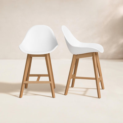 Jermaine Acrylic Outdoor 25.5'' Counter Stool