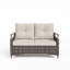 Canapé d'extérieur en rotin avec coussins et surface aspect bois 48,6 po l 48,6 po Melvarn-1087485906