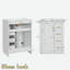 Meuble-lavabo avec lavabo en céramique, 1 armoire et 3 tiroirs-708852709