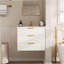 Armoire murale suspendue 24 po avec tiroir double, petit lavabo de salle de bain rectangulaire flottant avec trou de robinet simple et trop-plein, armoire de salle de bain moderne avec lavabo en céramique-516575935