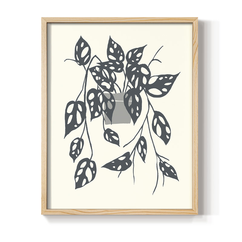 «Growing Leaves», reproduction encadrée en bois massif, H 21 po x l 17 po, Naturel