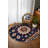 Minisa Collection Digital Print Cotton-Polyester Navy Moroccan Rug-2001408806