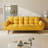 Linen-Upholstered Folding Sofa, Adjustable Recliner-Style Sofa Bed, Suitable For Living Rooms, Apartments, Or Offices-1129783751
