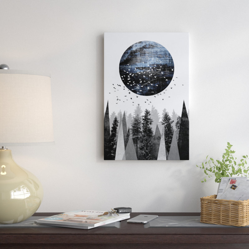 «Nature» par Elisabeth Fredriksson, impression sur toile, H 60 po x l 40po x P 1,5 po, Toile avec cadre noir, Pas de tapis