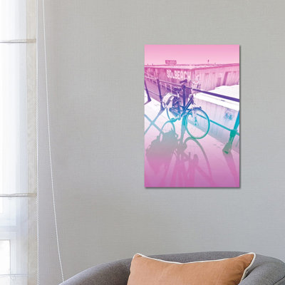 Let's Bike by Beli - Wrapped Canvas Print