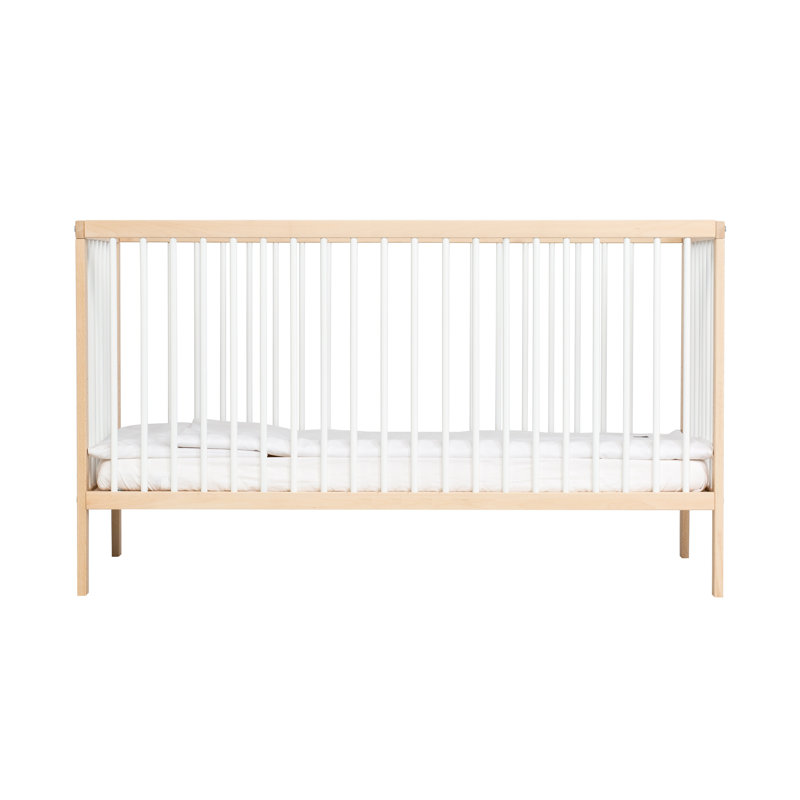 Midi Cot Bed, White Beech