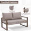 Arunas 50" Wide Steel  Loveseat With Cushions