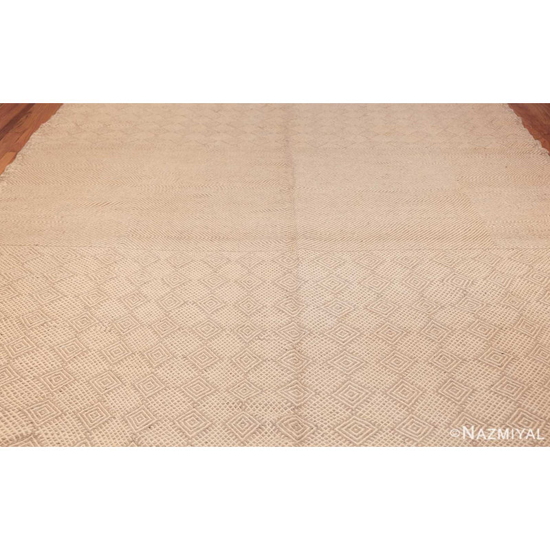 Grand tapis kilim tissé à plat marocain rétro