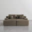 Canapé-lit modulaire surdimensionné en flanelle de fourrure de lapin avec compression Boneless-892719190