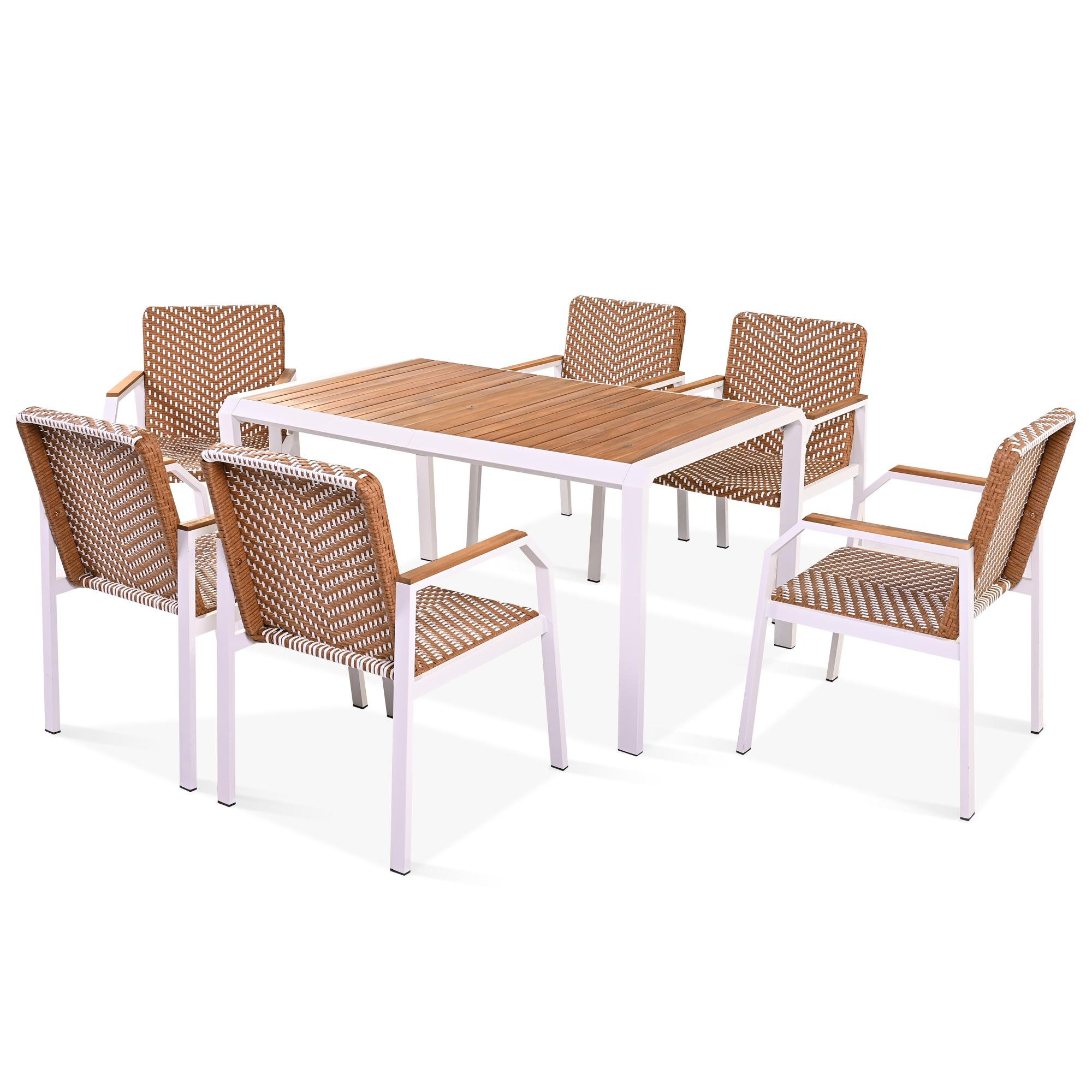 Latitude Run® 7 Piece Patio Dining Table Set | Wayfair