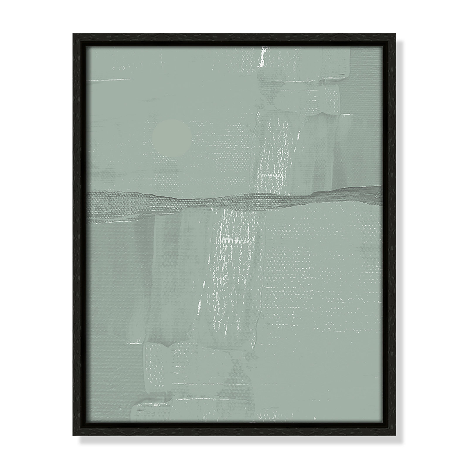 Attica "Sage Abstract" Print, 15.5" H x 12.5" W x 2" D, Espresso