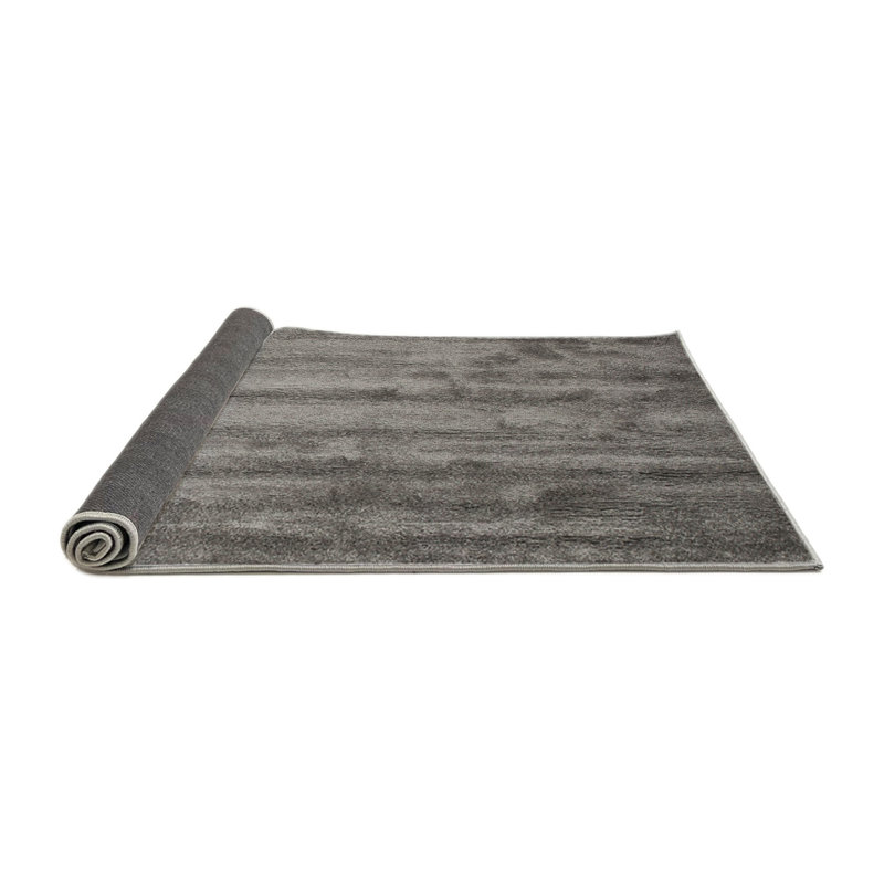 Tapis bleu ciel contemporain, Rond 7 pi