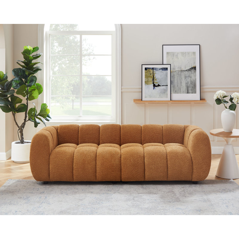 Kaibree 89.76'' Upholstered Sofa, Curry
