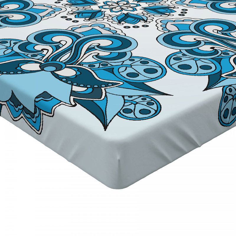 Microfiber Floral Fitted Sheet, Queen Fitted Sheet