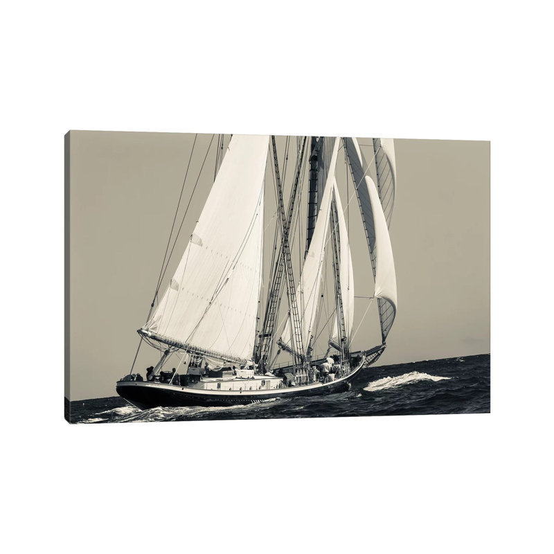 USA, Massachusetts, Cape Ann, Gloucester, Schooner Sailing Ships I by Walter Bibikow - Gallery-Wrapped Canvas Giclée on Canvas