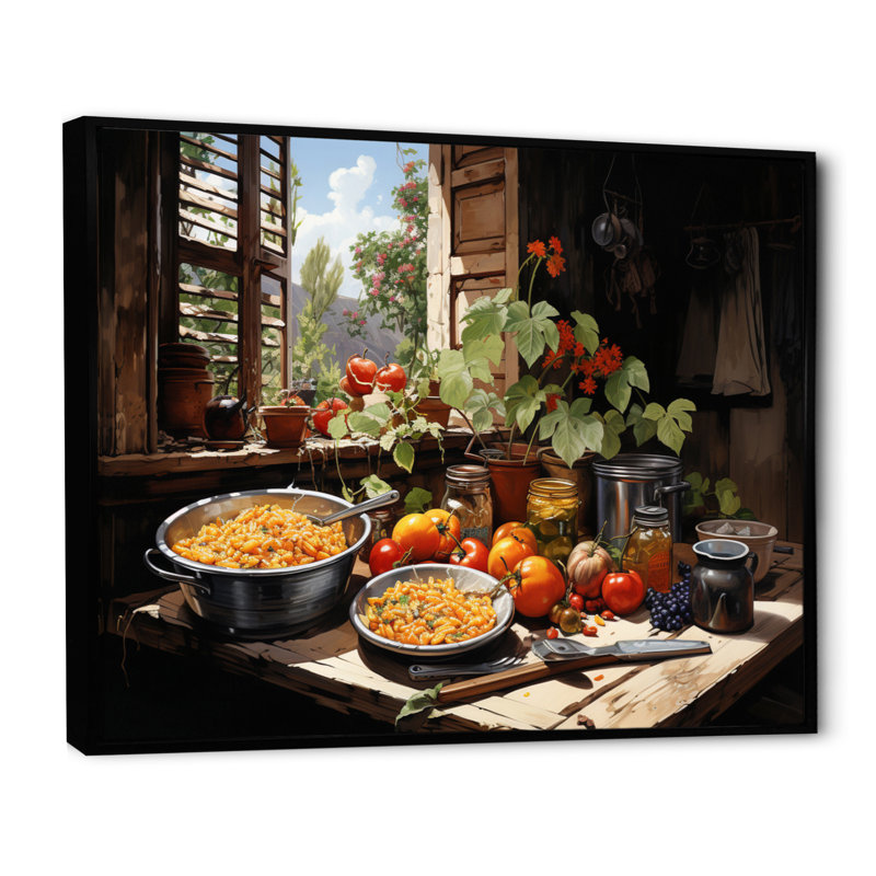 Cuban Cuisine Flavourful III - Cuba, art mural paysage, H 30 po x l 40 po x P 1,5 po, Cadre flottant noir