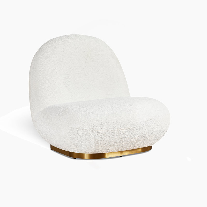 Méridienne Leif White Plush Glam