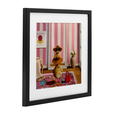 Hello Gorgeous Duckling Framed Print Under Glass, design by Lucia Heffernan