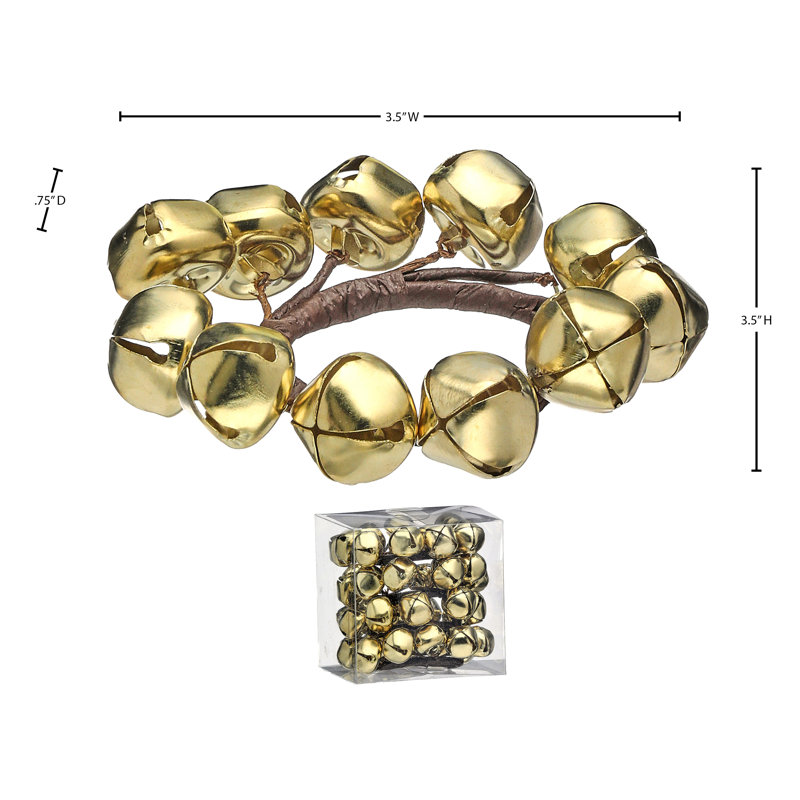 Anneau de bougie 3,5 "Jingle Bell, Gold