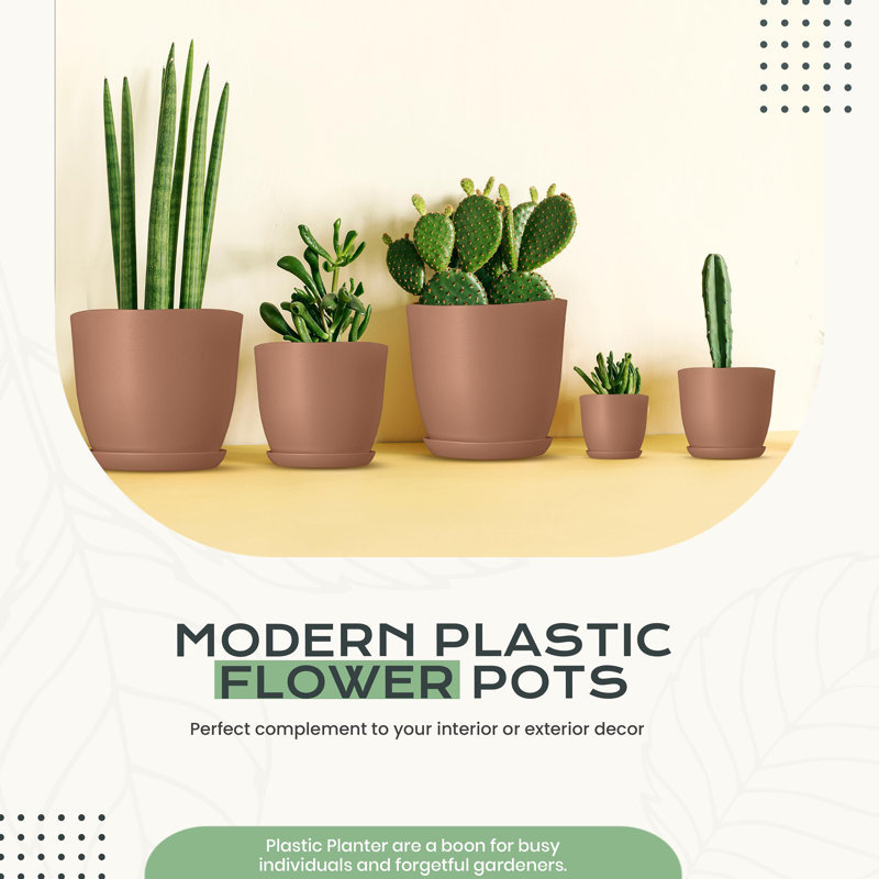 Pots à plantes d'intérieur avec drainage, Terracotta
