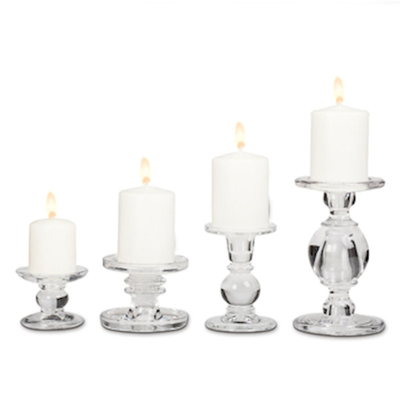 Chandelle de table en verre 4,5 po