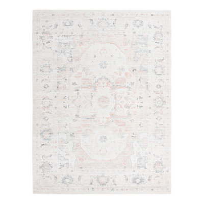Tapis oriental Hagood en ivoire / gris / rose