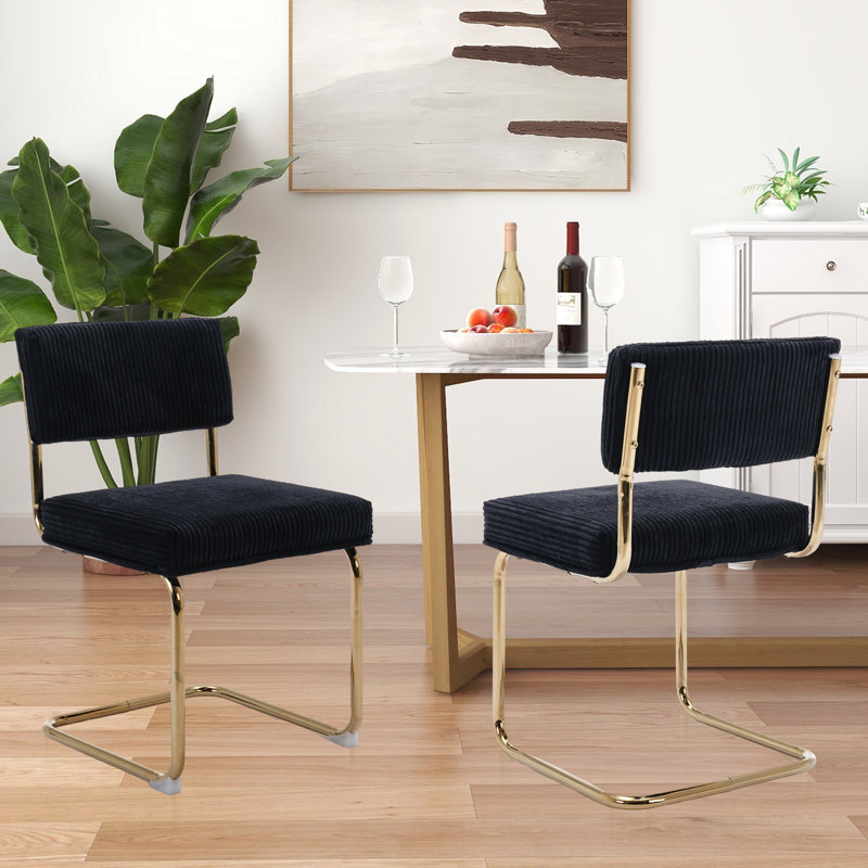 Chaise d'appoint en tissu, Noir