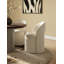 Glennell - Chaise de salle à manger moderne en tissu crème