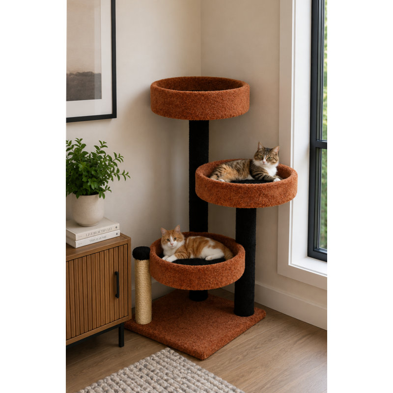 Arbre à chat Prestige XXL ultra-résistant, Orange/Black