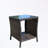 Square shape Coffee Table with tempered glass and shelf