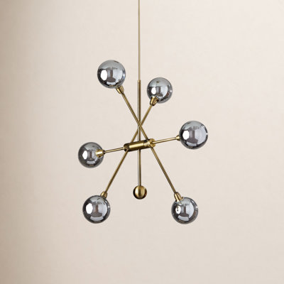 Lorraine Solid Brass 6-Light Chandelier