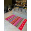Tapis à rayures mauve et rouge avec motif d'étoiles, collection Barcelona-848301121