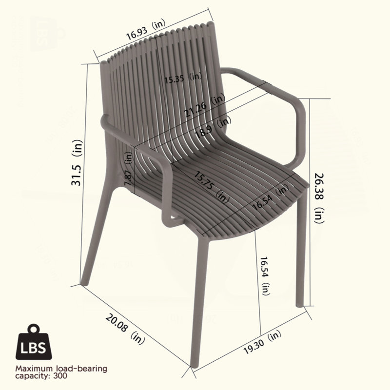 Ensemble de 4 chaises en polypropylène résistantes aux intempéries - chaises longues empilables pour la piscine, le jardin, le restaurant et l'intérieur