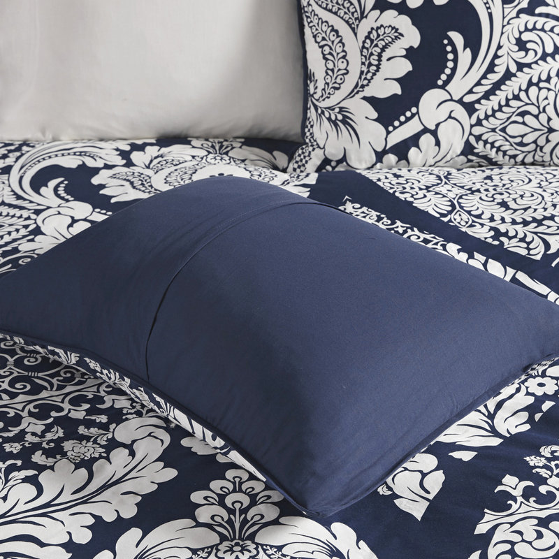 Édredon pour grand lit 7 pièces en indigo - Ensemble de literie, Grand édredon et 6 pièces supplémentaires, Indigo
