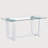 Rectangular Glass Top Dining Table-1952296495