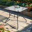 Square Iron Outdoor with Umbrella Hole Dining Table - 80 cm W 80 cm D