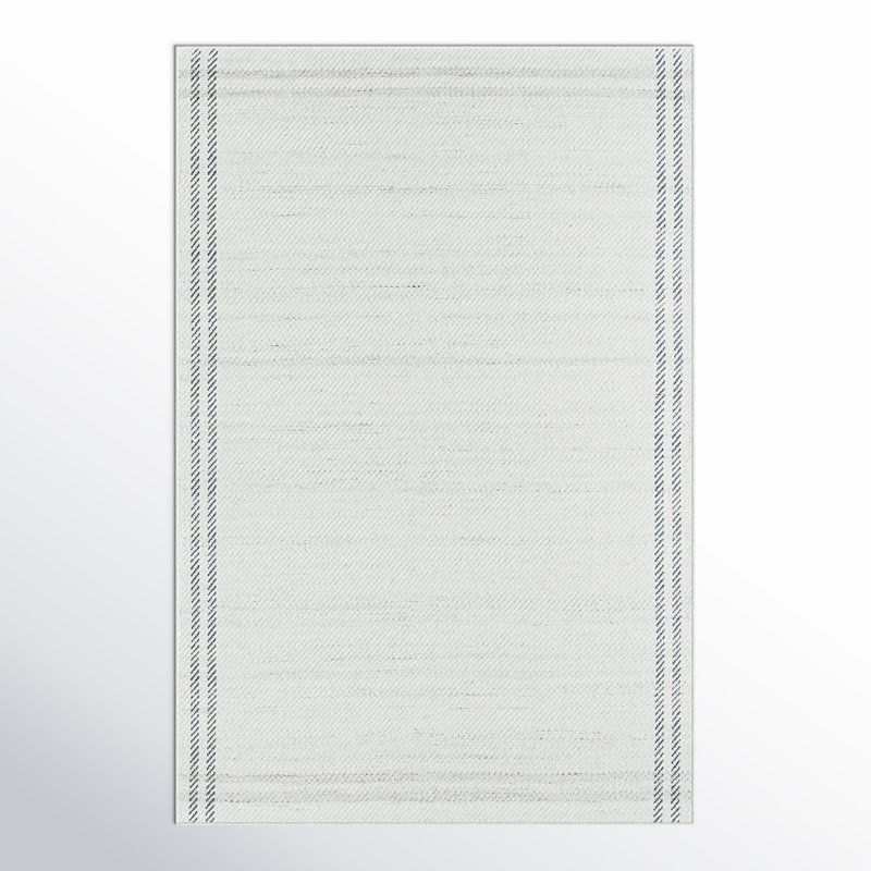 Lavande Solid Color Wool Area Rug in Gray, Rectangle 8'10" x 12'