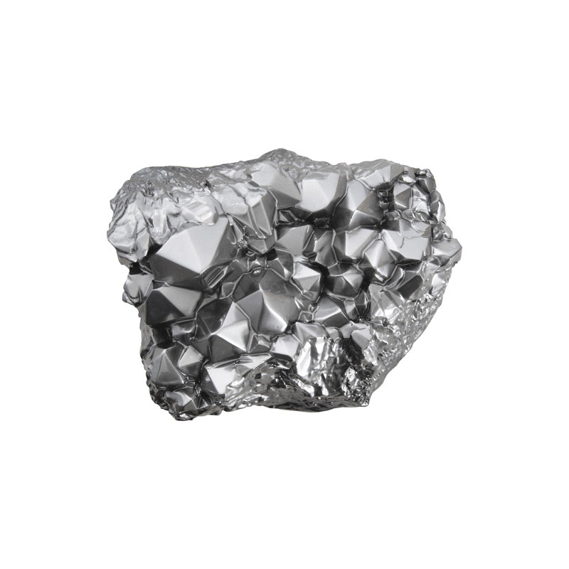 Large Cast Crystal Liquid Silver Tabletop Accent