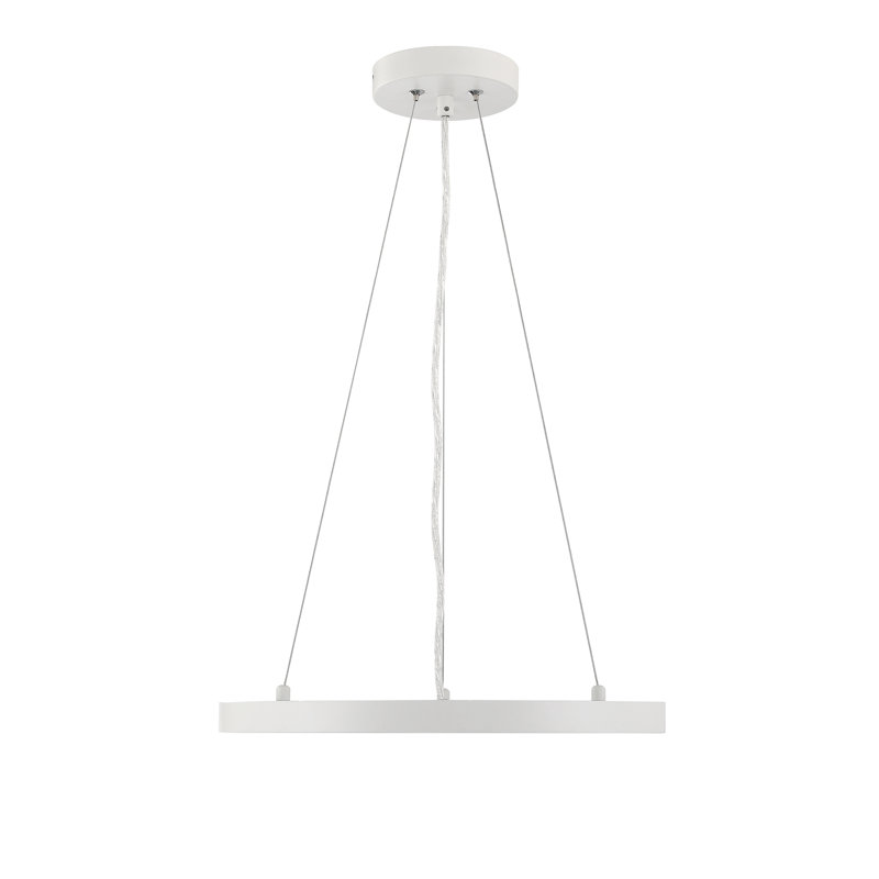 1 - Light Chandelier Pendant, White