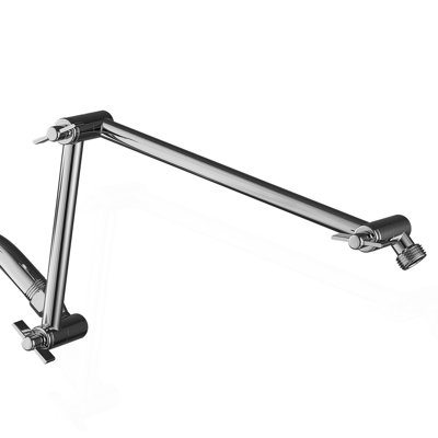 Shower Head Extension Arm Extender 16 in Adjustable Angle Height G1/2 Universal