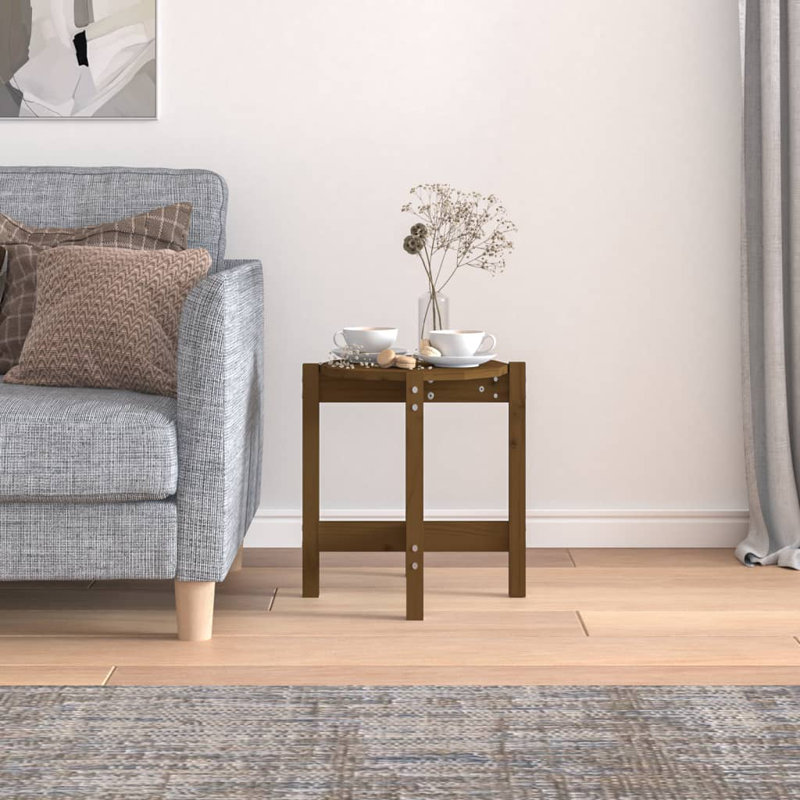 Wrigley Solid Wood Four Leg Coffee Table, Brown, 45cm H x 42.5cm W x 42.5cm D