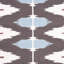 Tapis géométrique ivoire / bleu / brun en laine / viscose / coton tissé à la main Rodgers-1212786041