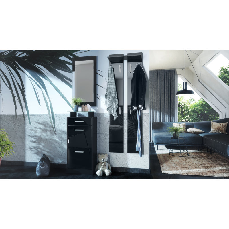 Mcclinton V2 Mini Hallway Set, No, Black (glossy)/Black (matt)