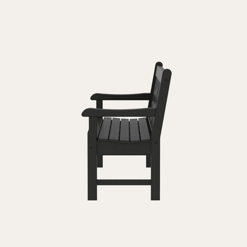 Banc 72 po POLYWOOD Rockford Chippendale, Noir