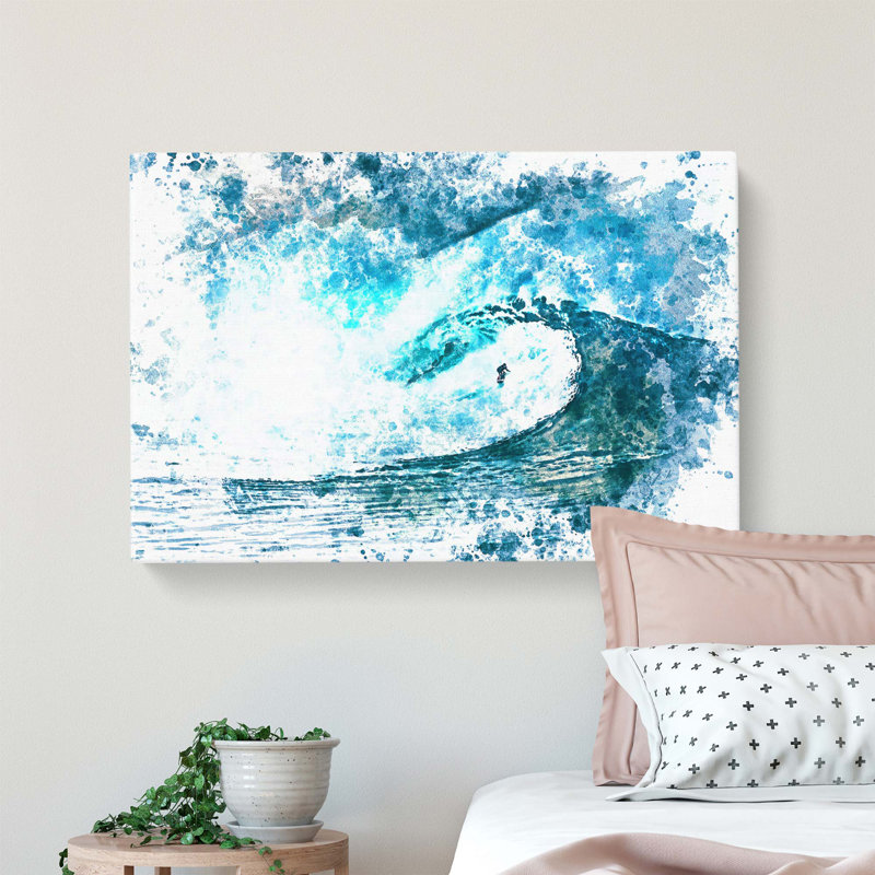 Surfing the Wave - Wrapped Canvas, 50.8 cm H x 76.2 cm W