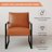 24.6" Wide Minimalist Soft Cushioned Back Upholstered Sled Base Arm Accent Chair (Set of 8)-108052975