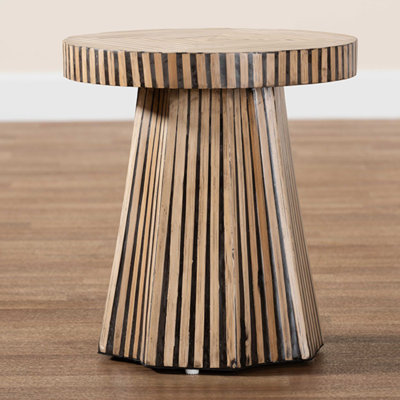 Desouza Natural Rayon from Bamboo Floor Shelf End Table by Dakota Fields