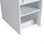 Armoire de rangement pour salle de bain, tiroir à fermeture en douceur, blanc brillant