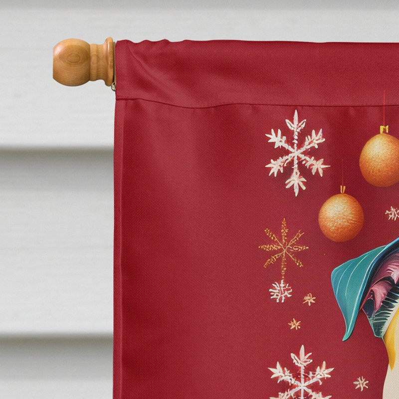 Drapeau de maison de Noël en polyester double face H 40 po x l 28 po